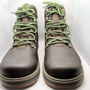 Merrell Men's  Espresso-Willow Brown Boots with Green Laces